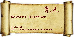 Novotni Algernon névjegykártya